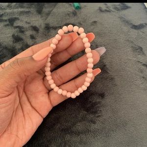 Pink stone beaded bracelet